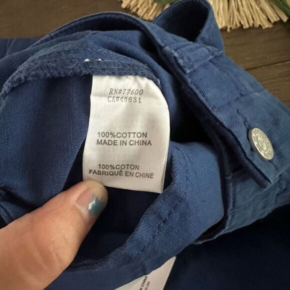 FREE PEOPLE X Sandrine Rose The Colony Blue Denim Pants sz 24 NEW - Picture 6 of 7